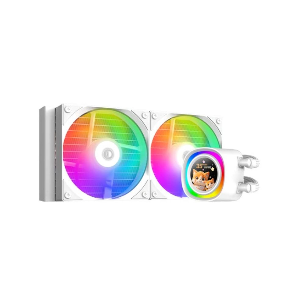 Купить Водяное охлаждение для процессора ID-COOLING FX240 LCD WHITE в Алматы