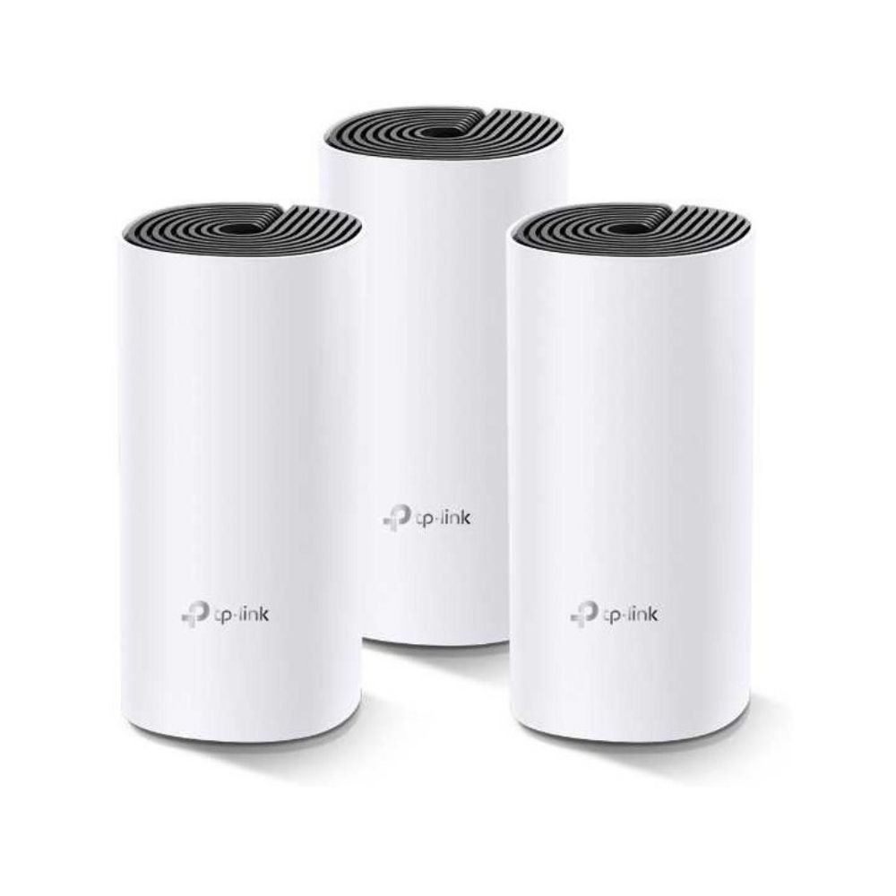 Купить Домашняя Mesh Wi-Fi система GbE AC1200 Tp-Link Deco M4 (3 устройства) <Бесшовный роуминг, 867Mbps 5Ghz + 300Mbps 2.4Ghz, 802.11ac/a/b/g/n, 2 гигабитных порта LAN/WAN> в Алматы