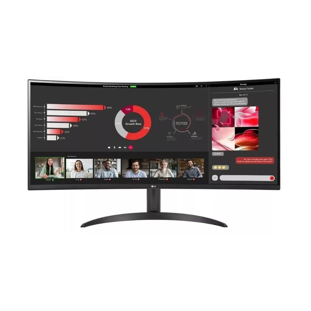 Купить Монитор жидкокристаллический LG 34WR50QK-B.ARUZ 34** 21:9 3440x1440(UWQHD) VA, Curved, nonGLARE, nonTOUCH, 100 Hz, 300 cd/m2, H178&deg;/V178&deg;, 5ms, 2xHDMI, DP, Black в Алматы