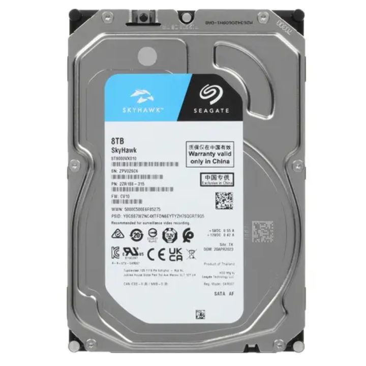 Купить Жесткий диск HDD 8 Tb SATA 6Gb/s Seagate SkyHawk ST8000VX010 3.5&rdquo; 256MB cache в Алматы