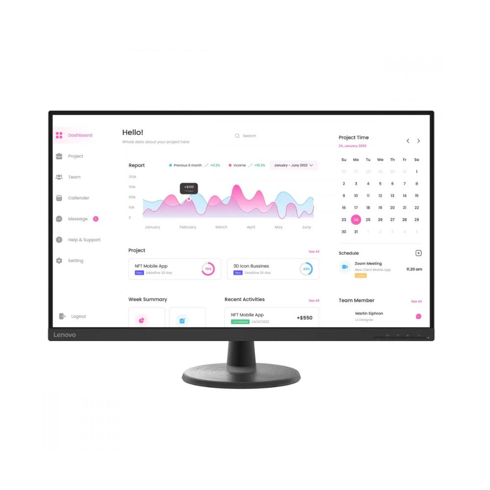 Купить Монитор 31.5* Lenovo D32u-45, Black, VA, 3840x2160@60Hz, 250кд/м2, 3000:1, 4ms, 2xHDMI, DP 67A1GAC2EU в Алматы
