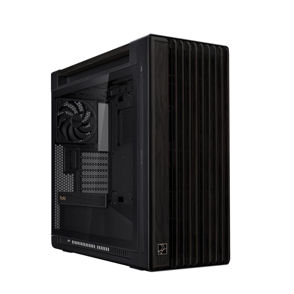 Купить Корпус ASUS PROART PA602 WOOD METAL PWM BLACK, деревянная панель на лицевой части, без окна, черный в Алматы