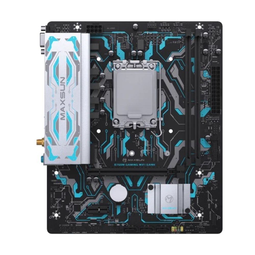 Купить Материнская плата MaxSun B760M GAMING WIFI GANK, LGA1700, 2xDDR5, 3xSATA, 1xM.2, HDMI+VGA, mATX&nbsp;MS-B760M GAMING WIFI GANK в Алматы