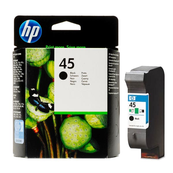 Купить Картридж струйный HP 51645AE, №45 для DJ 710C/720C/815C/820Cxi/850/870/880C/940/970/1110/1120/1125с/1220/6120, 42мл,черн в Алматы