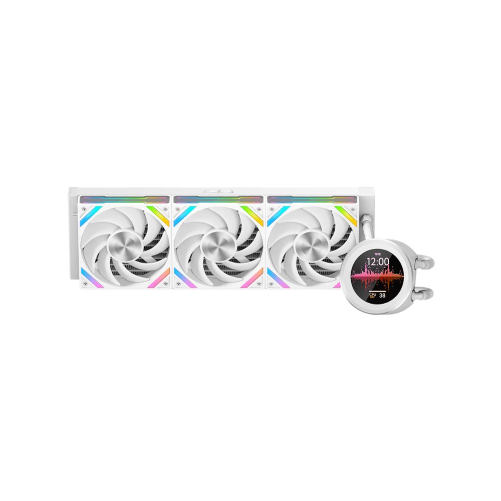 Купить Water Cooler Sama Q60 , for Socket 1851/1700/1200/115x/AMD, 83 CFM, 34.8 dBA, White в Алматы