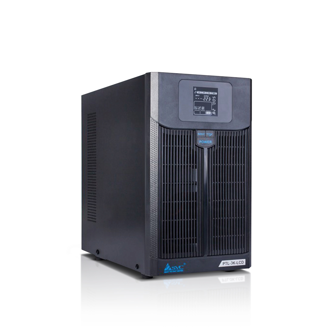 Купить UPS SVC PTL-3K-LCD, 3000VA, 2100W, 4x12V/7.5Ah, AVR 145-275 V, USB, RJ45, Black в Алматы