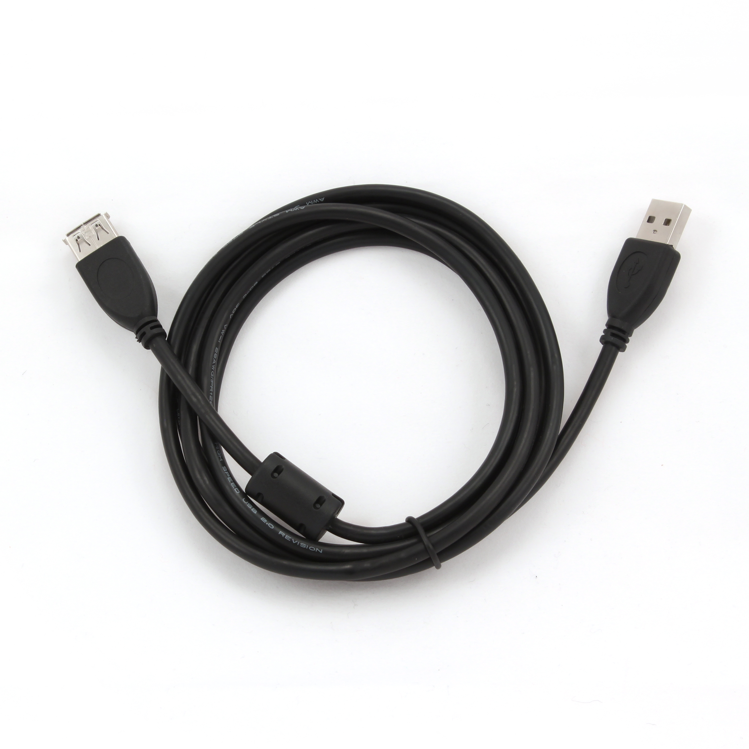 Купить Кабель USB 2.0 Pro Cablexpert CCF-USB2-AMBM-6, AM/BM, 1.8м, экран, феррит.кольцо, черный, пакет в Алматы