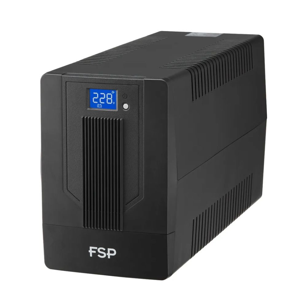 Купить ИБП FSP iFP 1000 600W/батареи 12V 7Ahx2/2xUSB/RJ45/4 розетки Euro/ЖК дисплей в Алматы