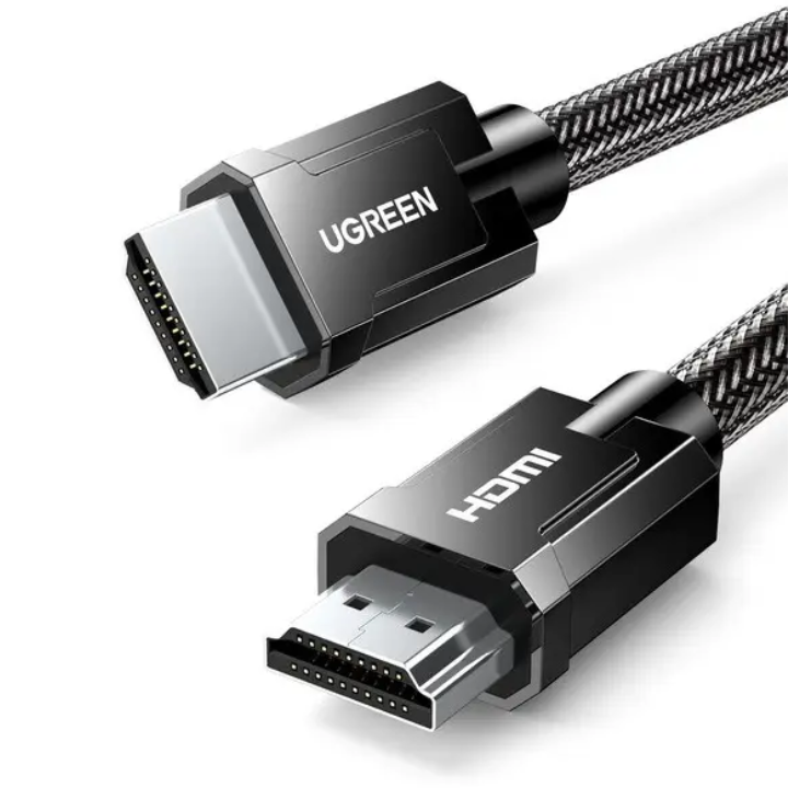 Купить Кабель Ugreen HD135 8K HDMI M/M Round Cable with Braided, 1m, Gray, 70319 в Алматы