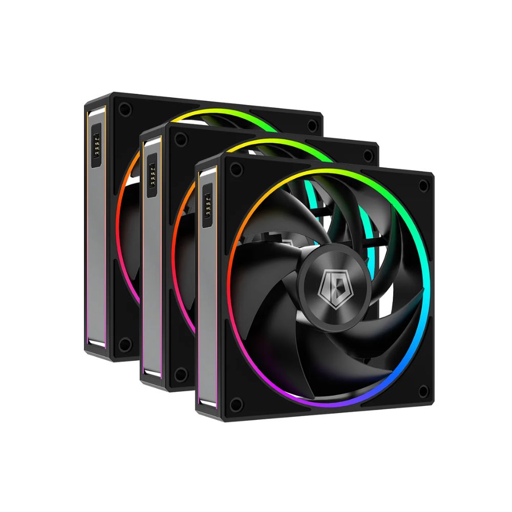 Купить Fan kit for case, 12cm x 3, ID-Cooling MF-1230-ARGB-K TRIO, 500-2300rpm, 58CFM, 31.2 dBA, 4pin в Алматы