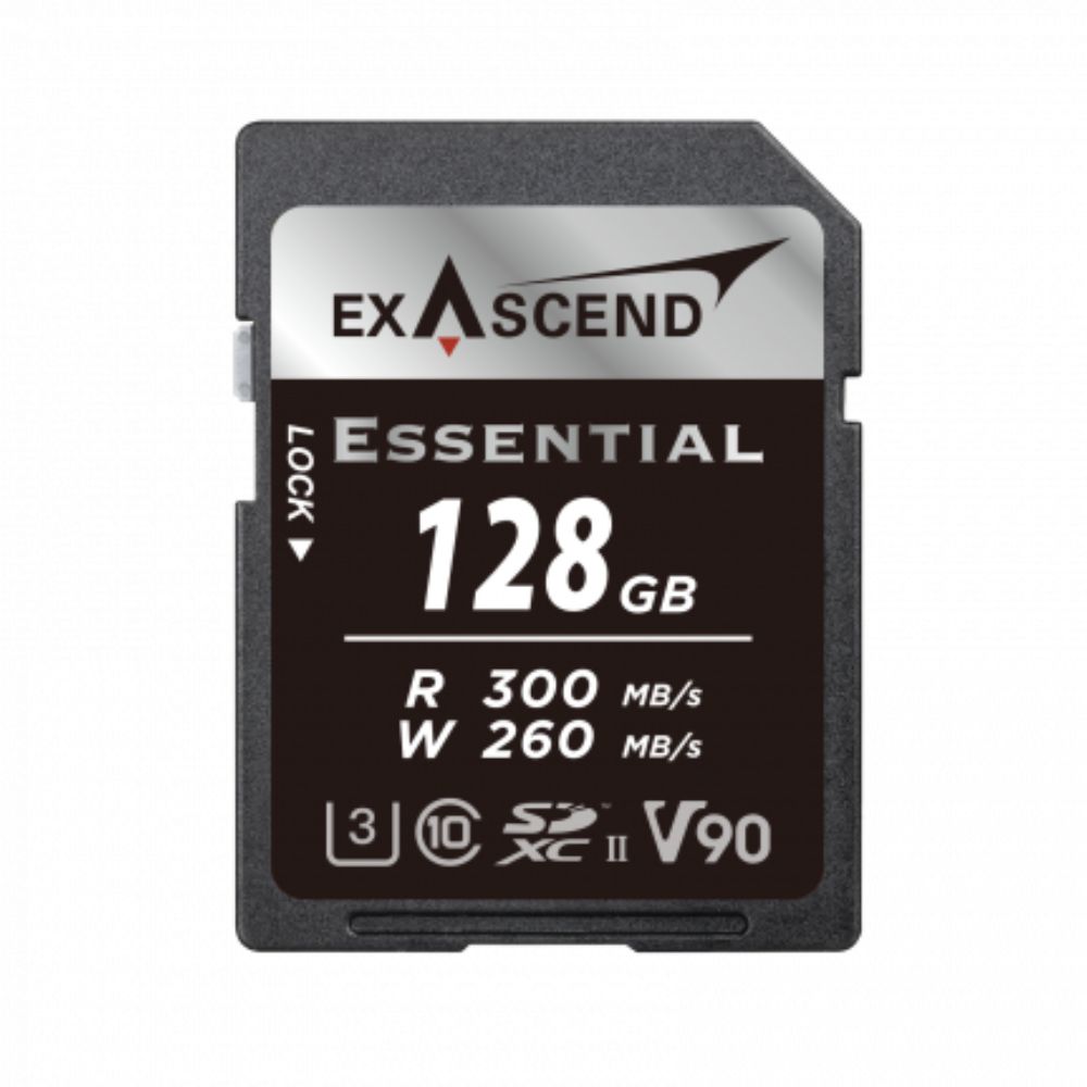 Купить Карта памяти SD Exascend Essential, 128Gb, SDXC II, UHS-II (V90), R300/W260&nbsp;EX128GSDU2-S в Алматы
