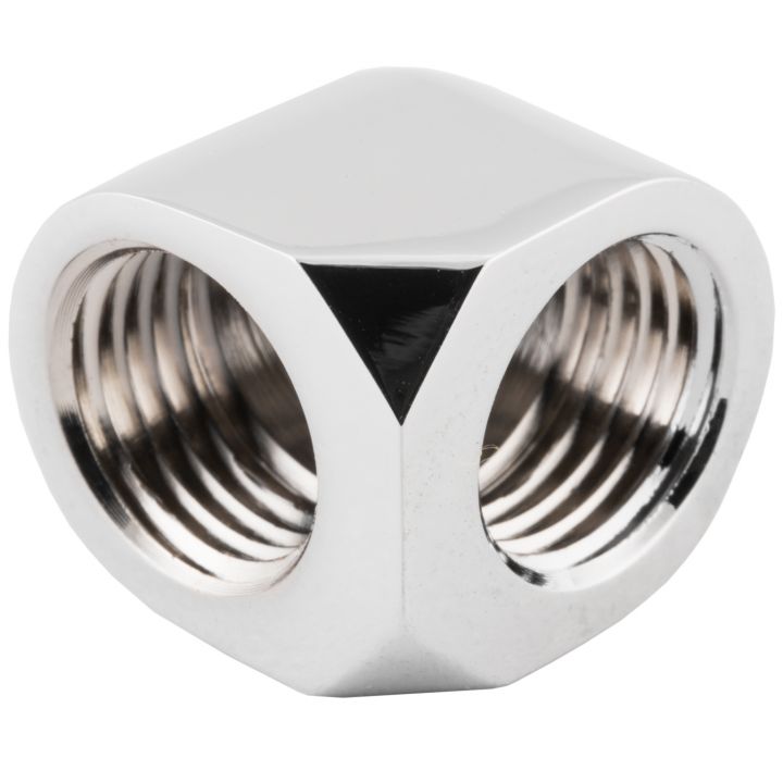 Купить Фитинг угловой Bykski B-EW90 <90гр. внутренняя резьба G1/4, Silver> в Алматы