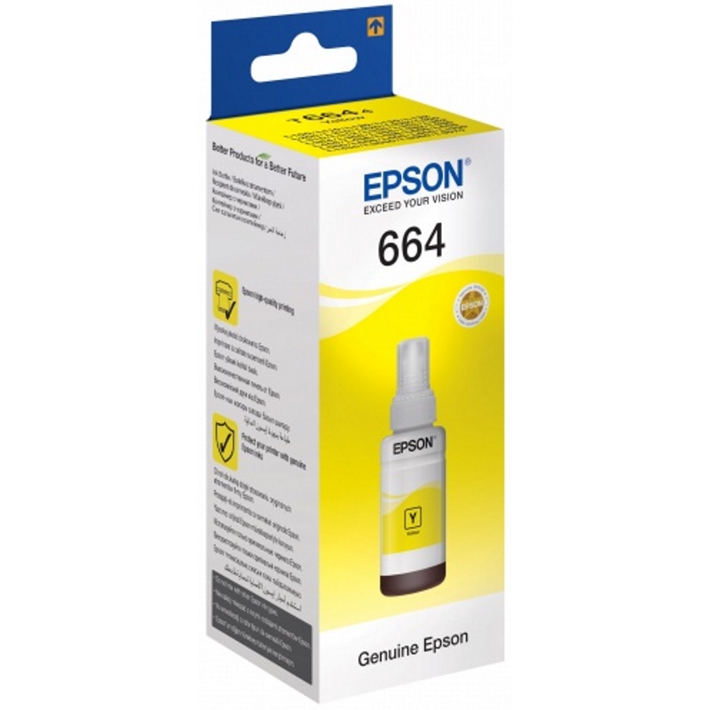 Купить Чернила Epson C13T66444A L100/110/120/1300/132/200/210/222/300/312/350/355/362/366/456/550/555/566 в Алматы