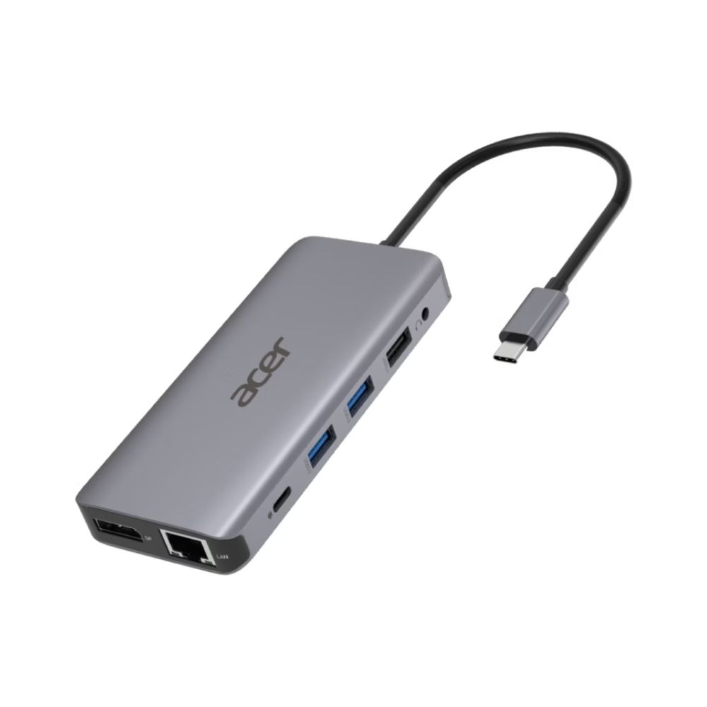Купить Док-станция Acer 12in1 Type C dongle: 2 x USB3.2, 2 x USB2.0, 1x SD/TF, 2 x HDMI, 1 x PD, 1 x DP, 1 x RJ45, 1 x 3.5 Audio, silver  в Алматы