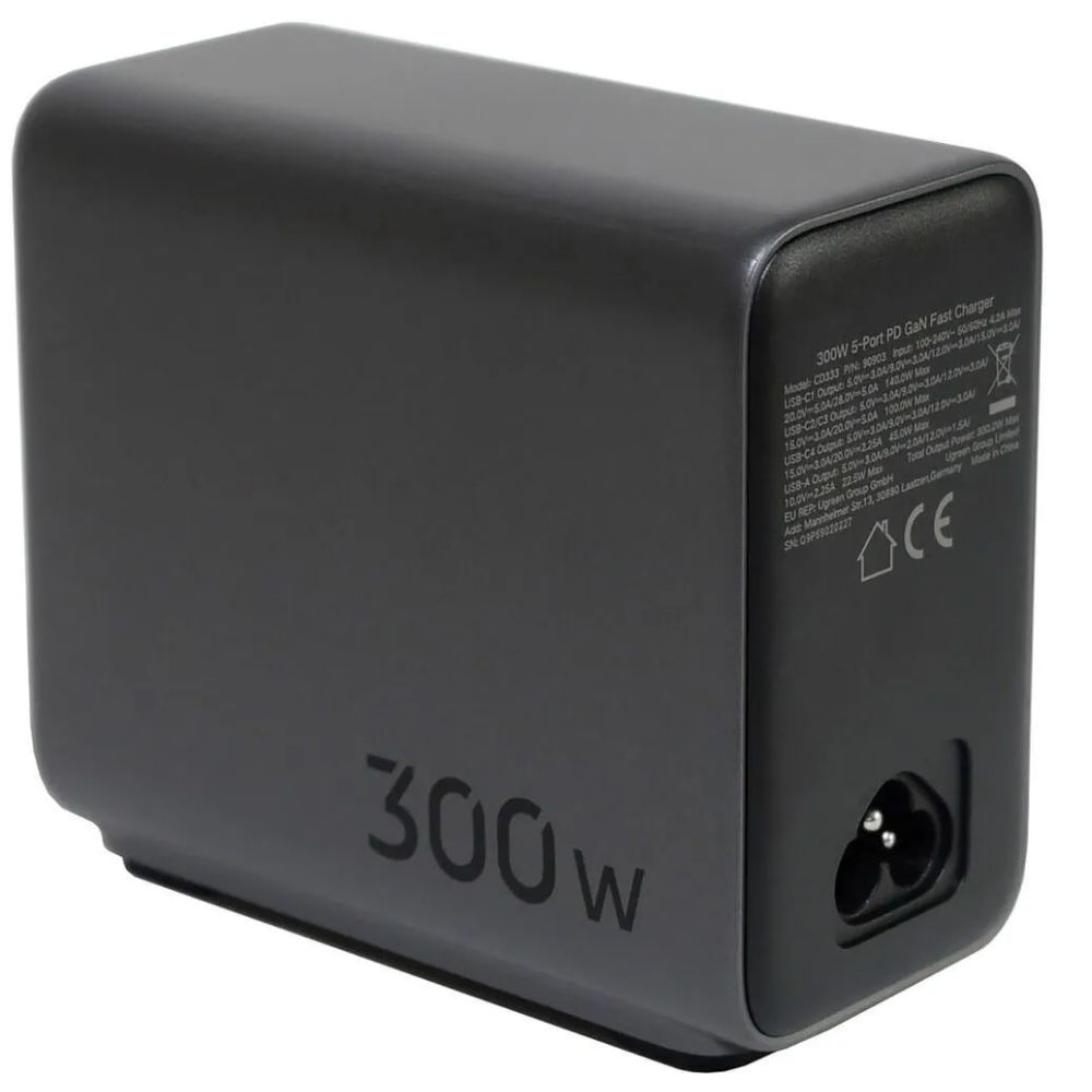 Купить Зарядное устройство UGREEN CD333 1*USB-A+4*USB-C 300W Desktop Fast Charger 90903B в Алматы