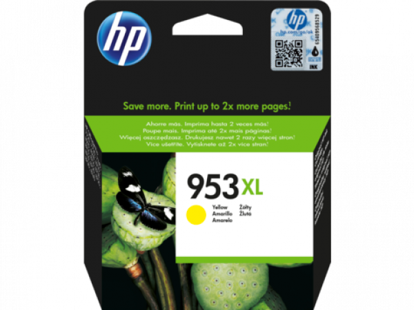 Купить Картридж струйный HP F6U18AE, 953XL, увеличенной емкости, желтый в Алматы