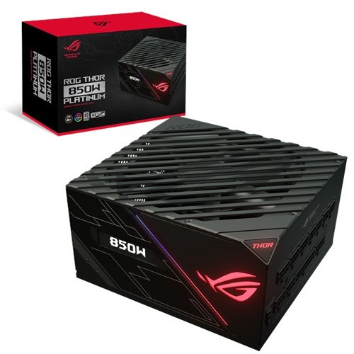 Купить Блок питания ROG-THOR-850P 850W/ATX12V/13.5cm/EU/80+Platinum, Full modular, ROG-THOR-850P в Алматы