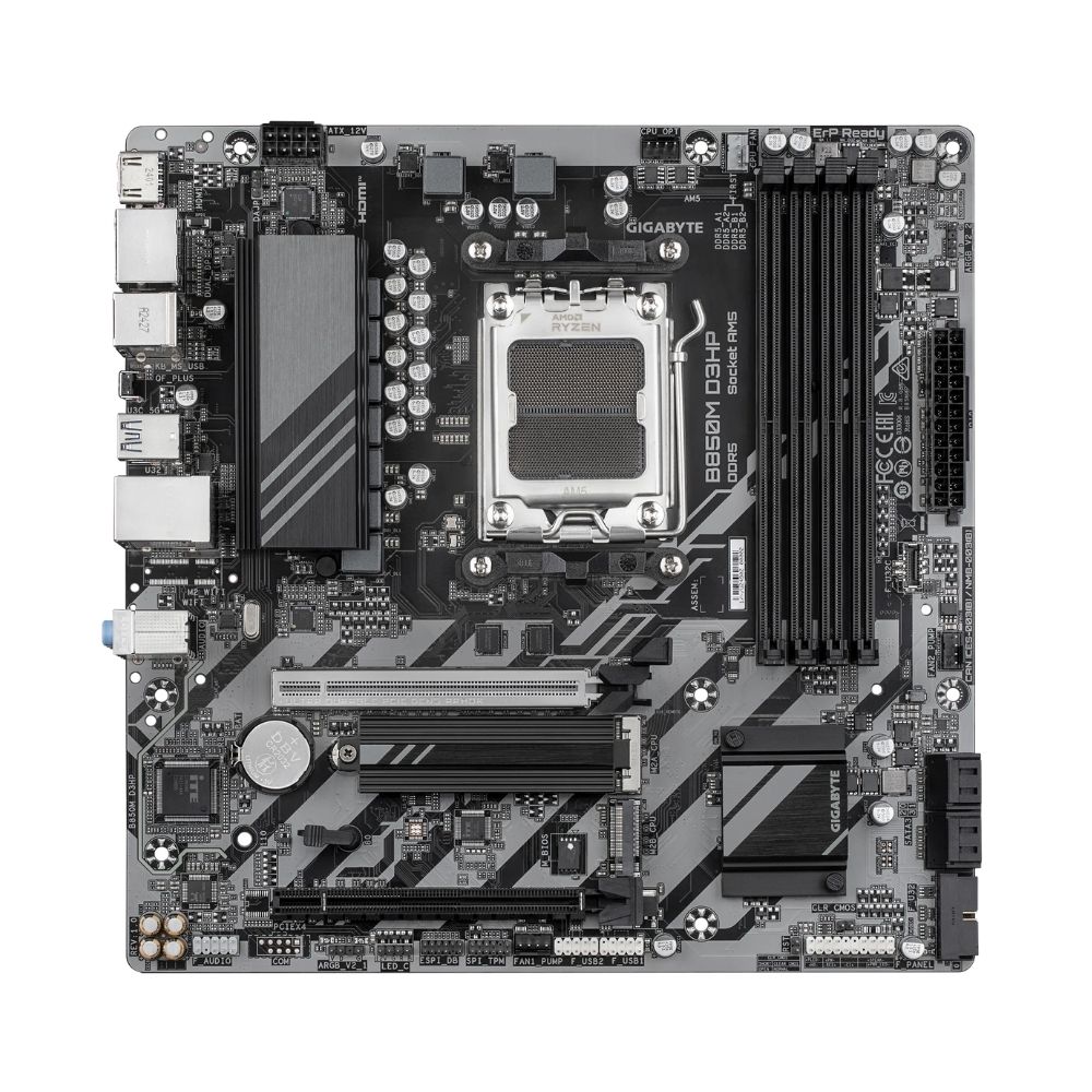 Купить Материнская плата GIGABYTE B850M D3HP, AM5 B850, 4xDDR5, 2xDP+2xHDMI, USB4, mATX в Алматы