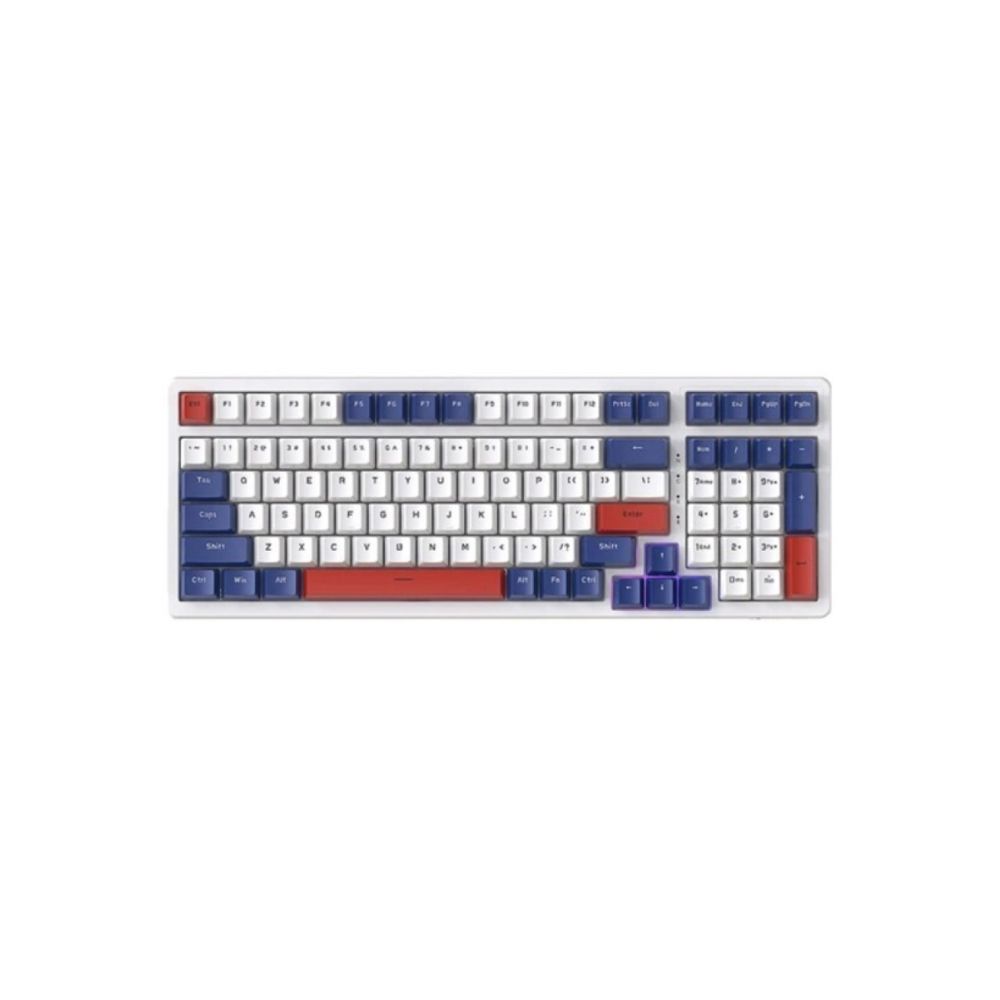 Купить KeyBoard USB, Attack Shark X98Pro, Linear Blueberry switch, 99 keys, 2,4/BT/cable, LEDscreen. white в Алматы