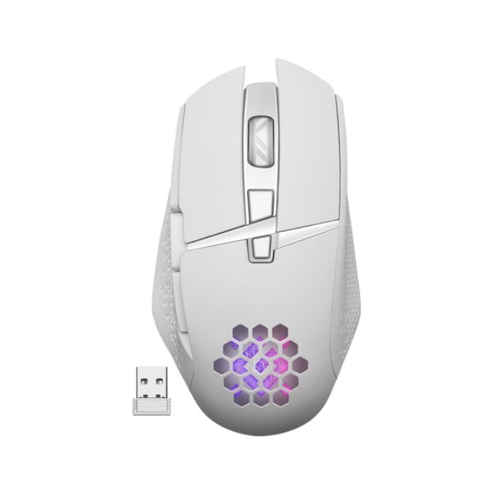 Купить Мышь игровая беспроводная Defender Glory GM-514 белый,LED,7D,400 мАч,3200dpi белый в Алматы