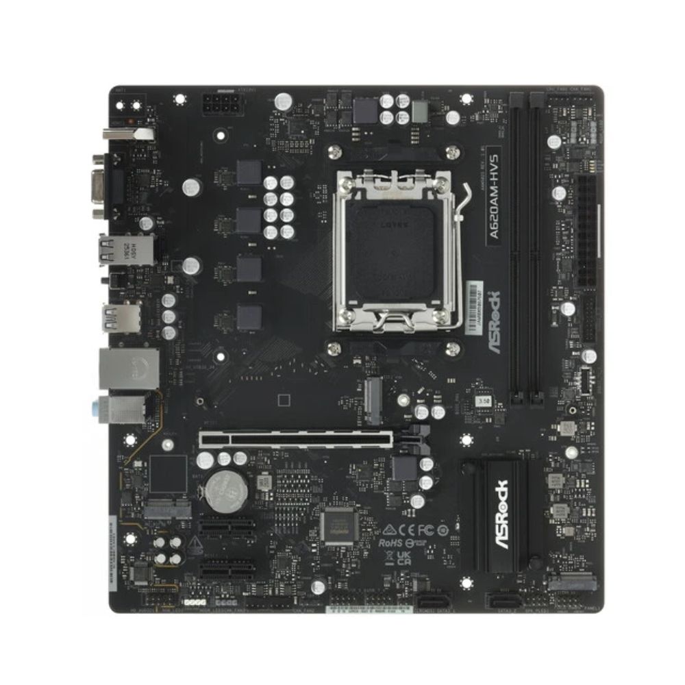 Купить Материнская плата ASRock A620AM-HVS AM5 2xDDR5 2xSATA3 RAID 2xM.2 D-Sub HDMI mATX в Алматы