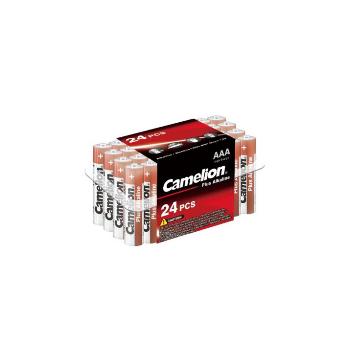 Купить Батарейка CAMELION Тип батареи AAA (Мизинчиковая) Plus Alkaline AAA 1.5V 1250 mAh 24 шт., LR03-PB24 в Алматы