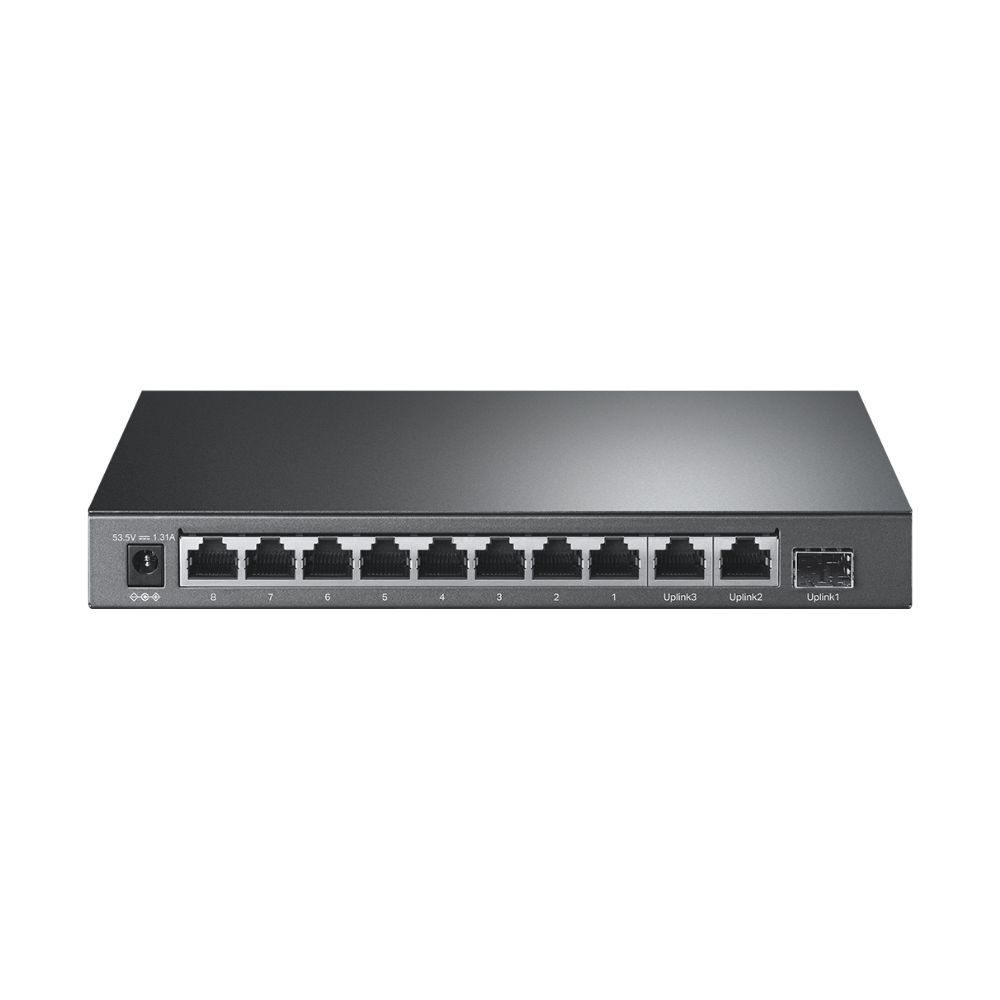 Купить Коммутатор PoE+ 10-портовый Tp-Link TL-SL1311P <8 портов 10/100M PoE+ IEEE 802.3af/at), 2 GbE порта RJ45, 1 гигабитный порт SFP, бюджет мощности PoE 65W, дальность передачи данных и питания в режиме расширения &mdash; до 250 м> в Алматы