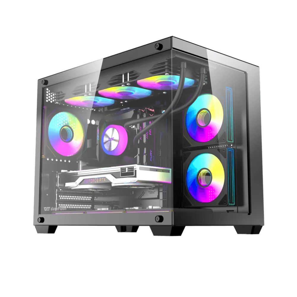 Купить Компьютерный корпус DarkFlash B275 PRO, Black, mATX в Алматы