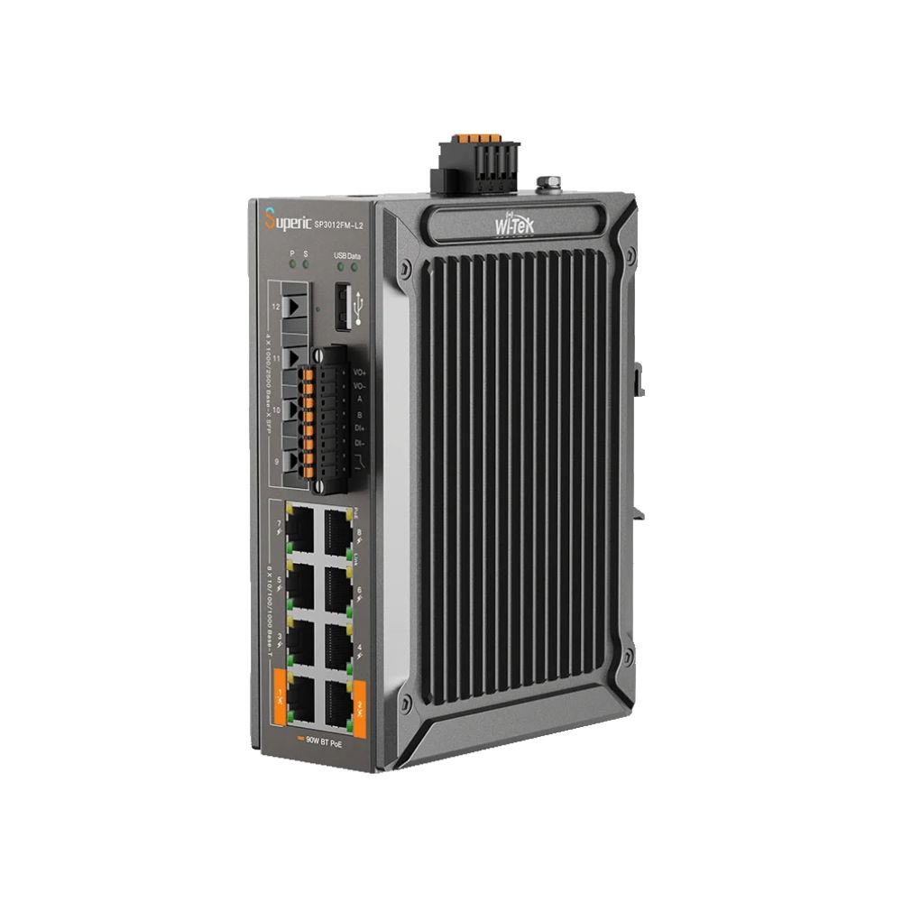Купить SP3012FM-L2 промышленный управляемый L2, PoE BT, 8GE+4 SFP 2,5Gb +1Console, RS485 в Алматы