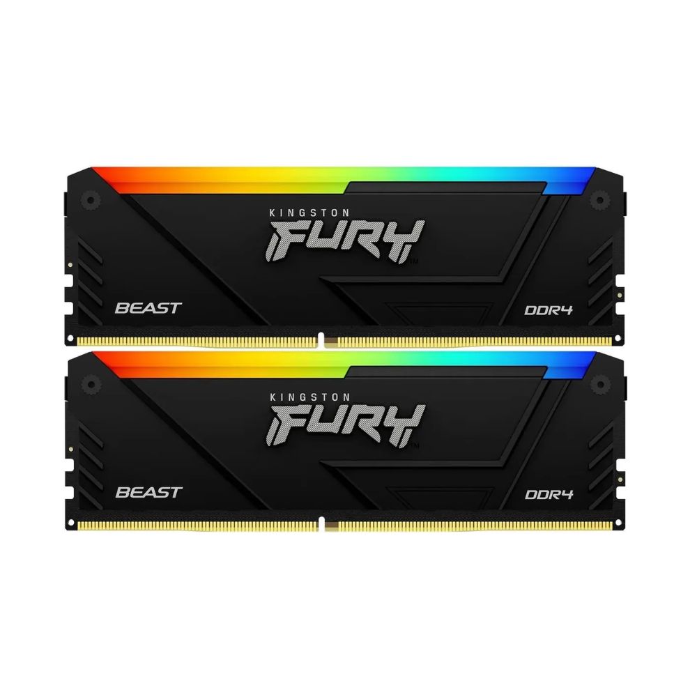 Купить DIMM DDR4 64 GB kit <3600MHz> Kingston Fury Beast RGB, KF436C18BB2AK2/64, (2x32GB), CL18 в Алматы