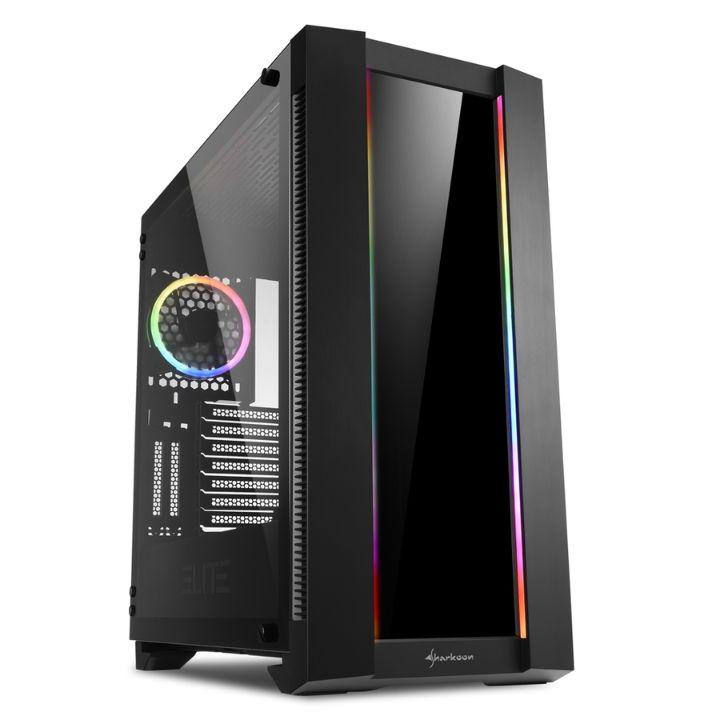 Купить Корпус ПК без БП Sharkoon ELITE SHARK CA200G <EATX, 4x3.5, 7x2.5, 2xUSB 3.0, 2xUSB2.0, Audio, 506*240*517mm> в Алматы