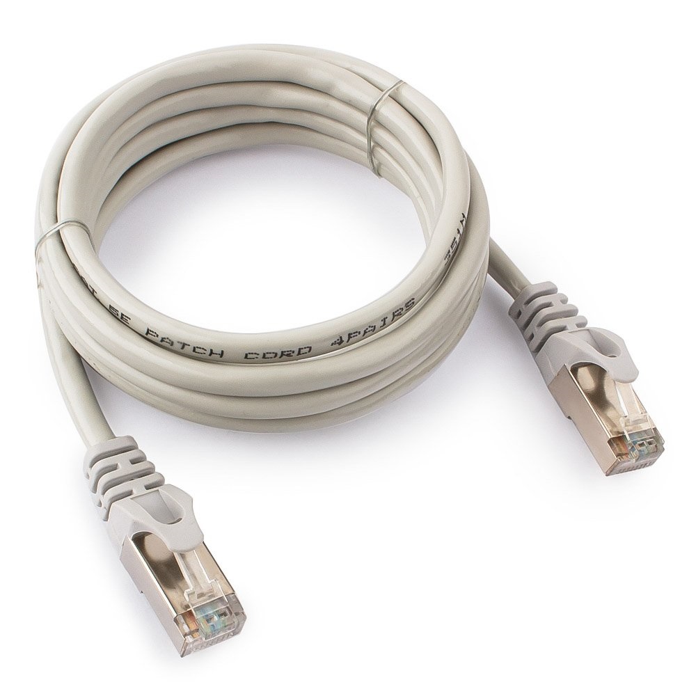 Купить Патч-корд FTP Cablexpert PP22-2m кат.5e, 2м, литой, многожильный (серый) в Алматы
