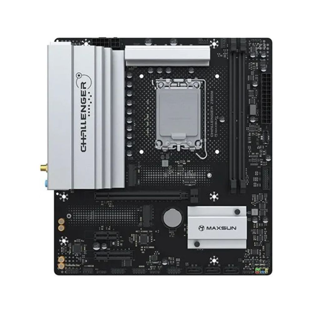 Купить Материнская плата MaxSun Challenger Z890M WIFI, LGA1851, 2xDDR5, PCIe5.0, HDMI+DP, 2xM.2, mATX в Алматы