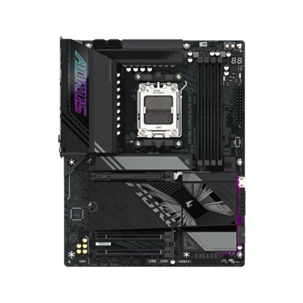 Купить Сист.плата Gigabyte X870E A ELITE WIFI7 1.2, X870E, AM5, 4xDDR5, 3xPCI-E x16, 4xM2, SATA, USB4, HDMI, BOX в Алматы
