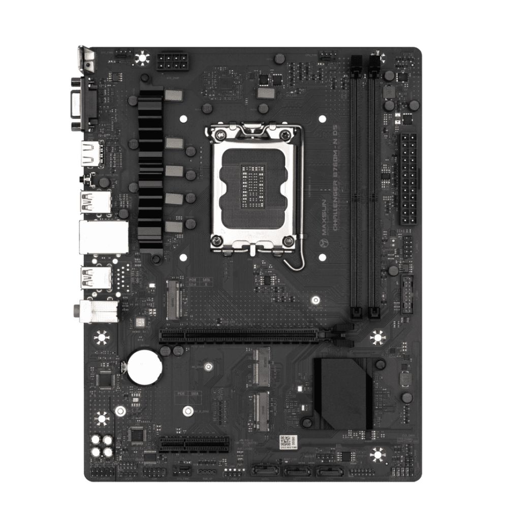 Купить Материнская плата MaxSun Challenger B760M-N D5, LGA1700, 2xDDR5, 3xSATA, 2xM.2, HDMI+VGA, mATX&nbsp;MS-Challenger B760M-N D5 в Алматы