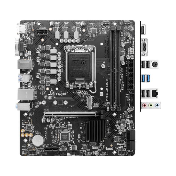 Купить Материнская плата MSI PRO B760M-E DDR4 LGA1700 2xDDR4 4xSATA3 M.2 VGA HDMI mATX в Алматы