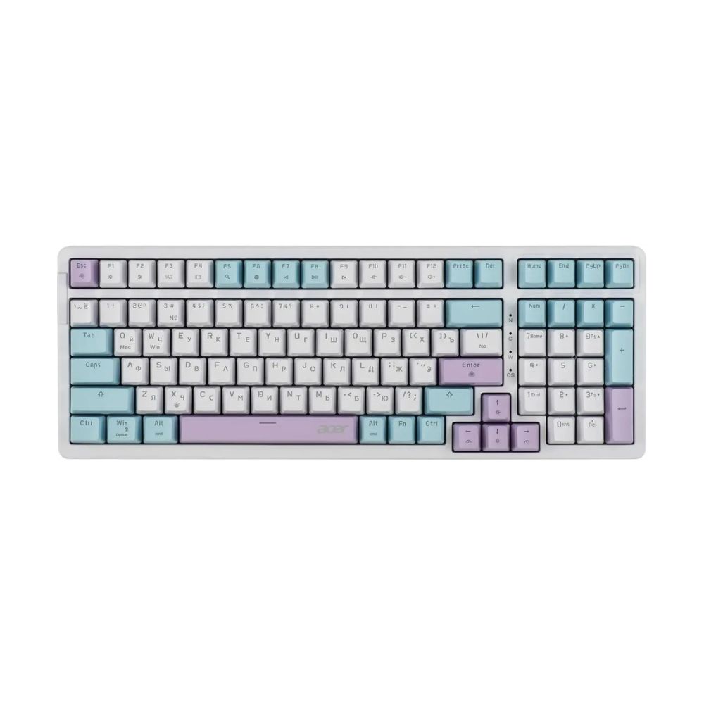 Купить Клавиатура Acer OKW304 механическая белый USB Multimedia for gamer LED (ZL.KBDCC.01V) в Алматы