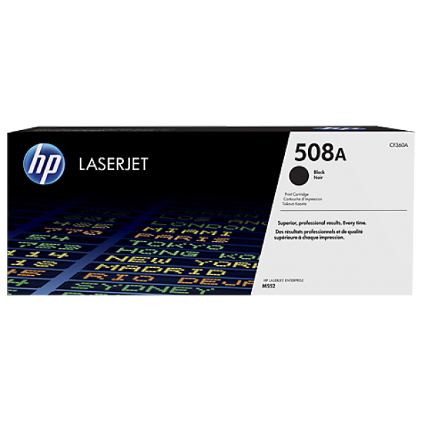 Купить Картридж лазерный HP LaserJet 508A CF360A, Черный, совместимость HP Color LaserJet Enterprise M552/553/557 в Алматы