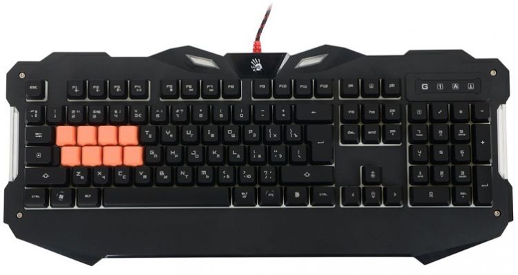 Купить Клавиатура игровая Bloody B328-Black <LED, USB, 8-механических кнопок с оптическими переключателями> в Алматы