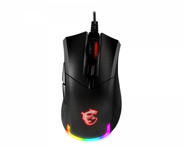 Купить Мышь MSI Clutch GM50 USB2.0/TPE-кабель 2м/Вес 87г./RGB подсветка/Черный в Алматы