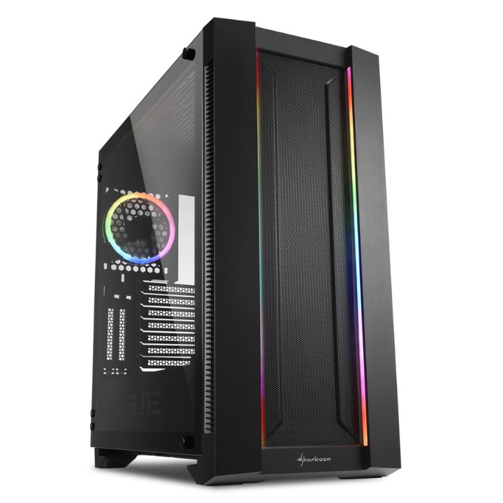 Купить Корпус ПК без БП Sharkoon ELITE SHARK CA200M <EATX, 4x3.5, 7x2.5, 2xUSB 3.0, 2xUSB2.0, Audio, 506*240*517mm> в Алматы