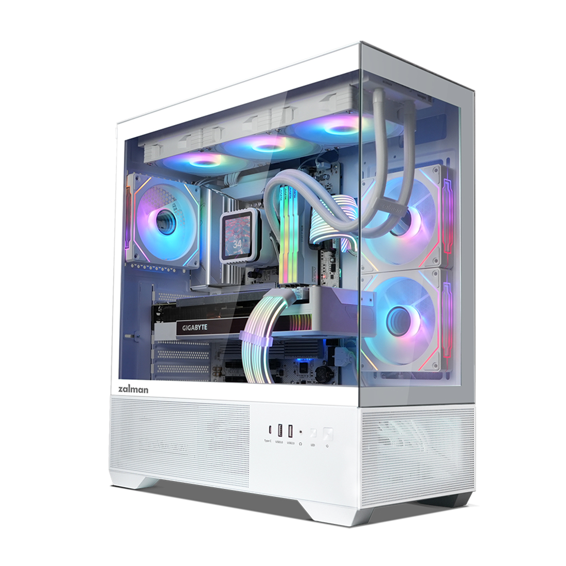 Купить Компьютерный корпус Zalman Chronix V2 без БП, белый в Алматы