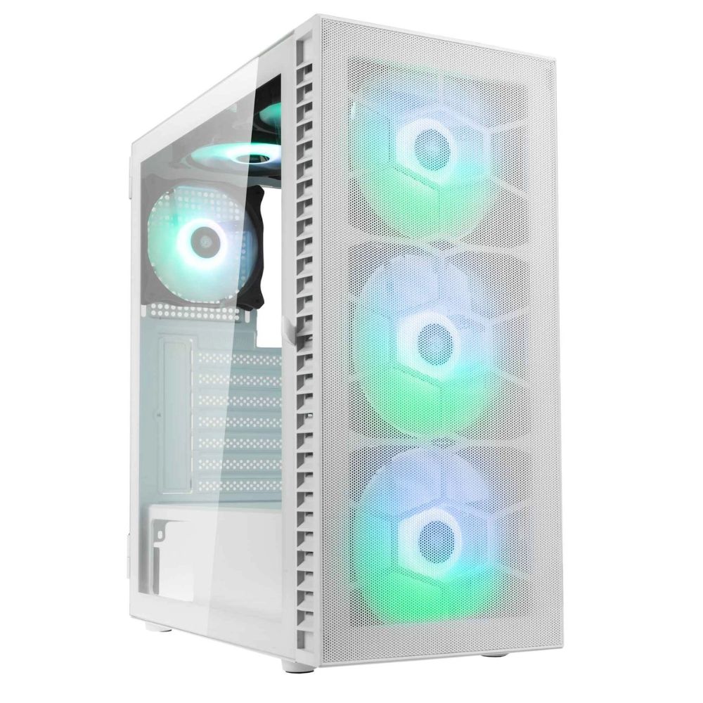 Купить Корпус ПК без БП Kolink Observatory HF Mesh ARGB Midi Tower Case - White&nbsp;PGW-CH-KOL-112 в Алматы