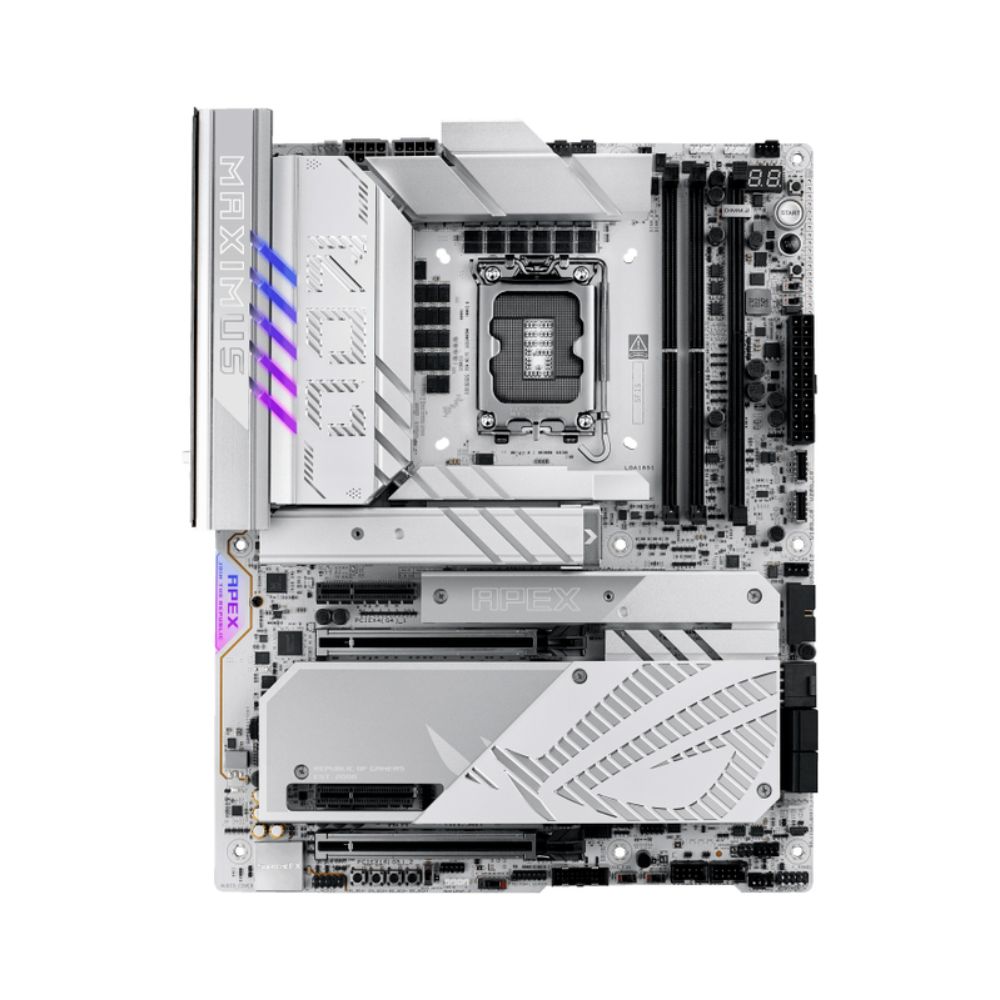 Купить Сист.плата ASUS ROG MAXIMUS Z890 APEX, Z890, 1851, 2xDDR5, PCI-E x16, PCI-E x1, M2, SATA, Thundrbolt, WIFI7, BOX в Алматы