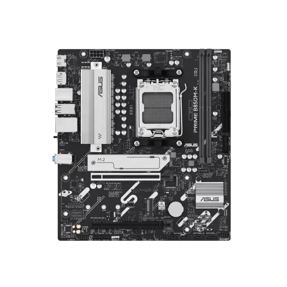 Купить Матплата Asus Prime B850M-K, AM5, mATX, 2DDR-5, 2xPCI-Ex16, 4SATA, 2xM.2, HDMI, DP, 14USB в Алматы