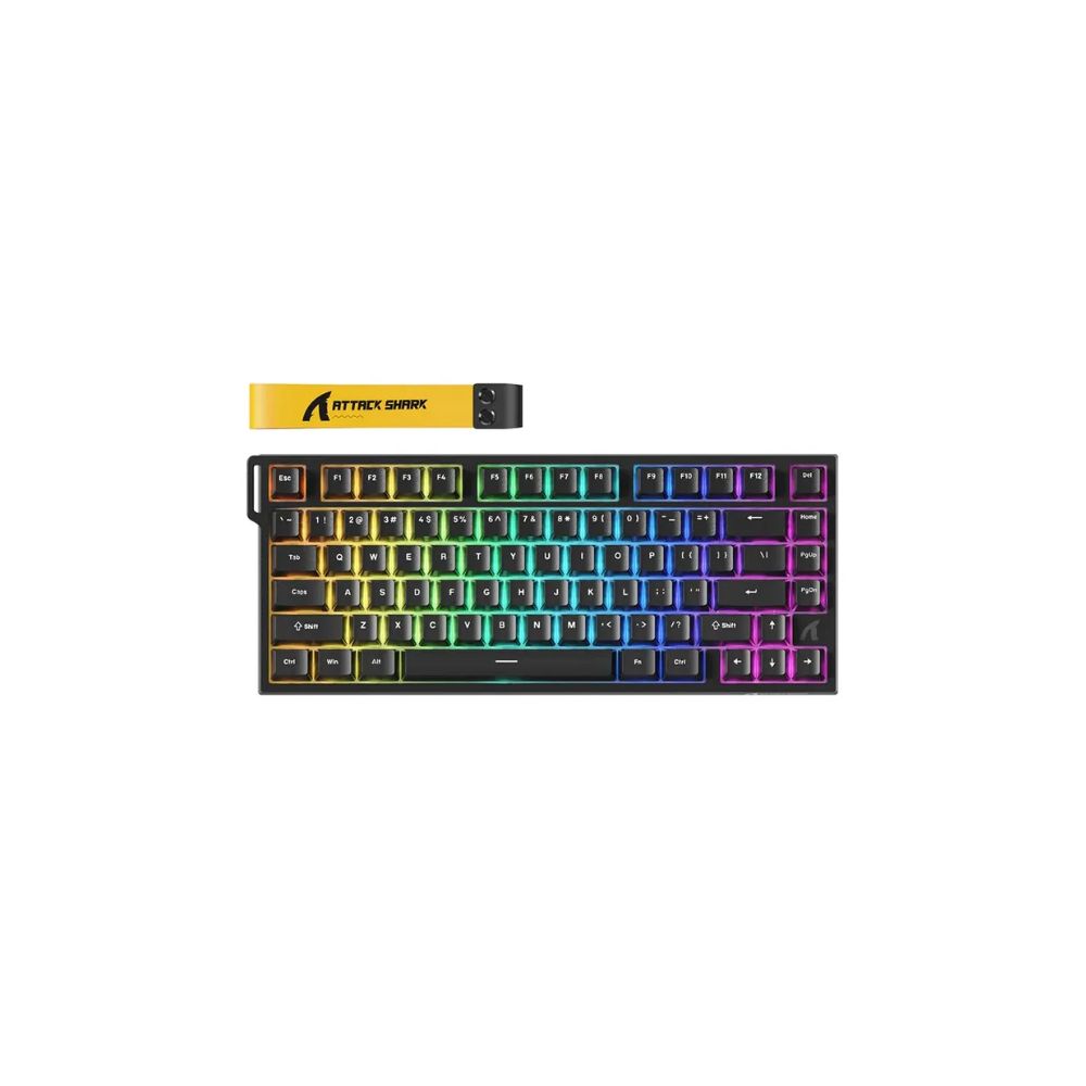 Купить Клавиатура Attack Shark R82 HE Black, Magnetic, 75%, EN/RU/KZ, Wired USB-C, 8KHz, RGB в Алматы