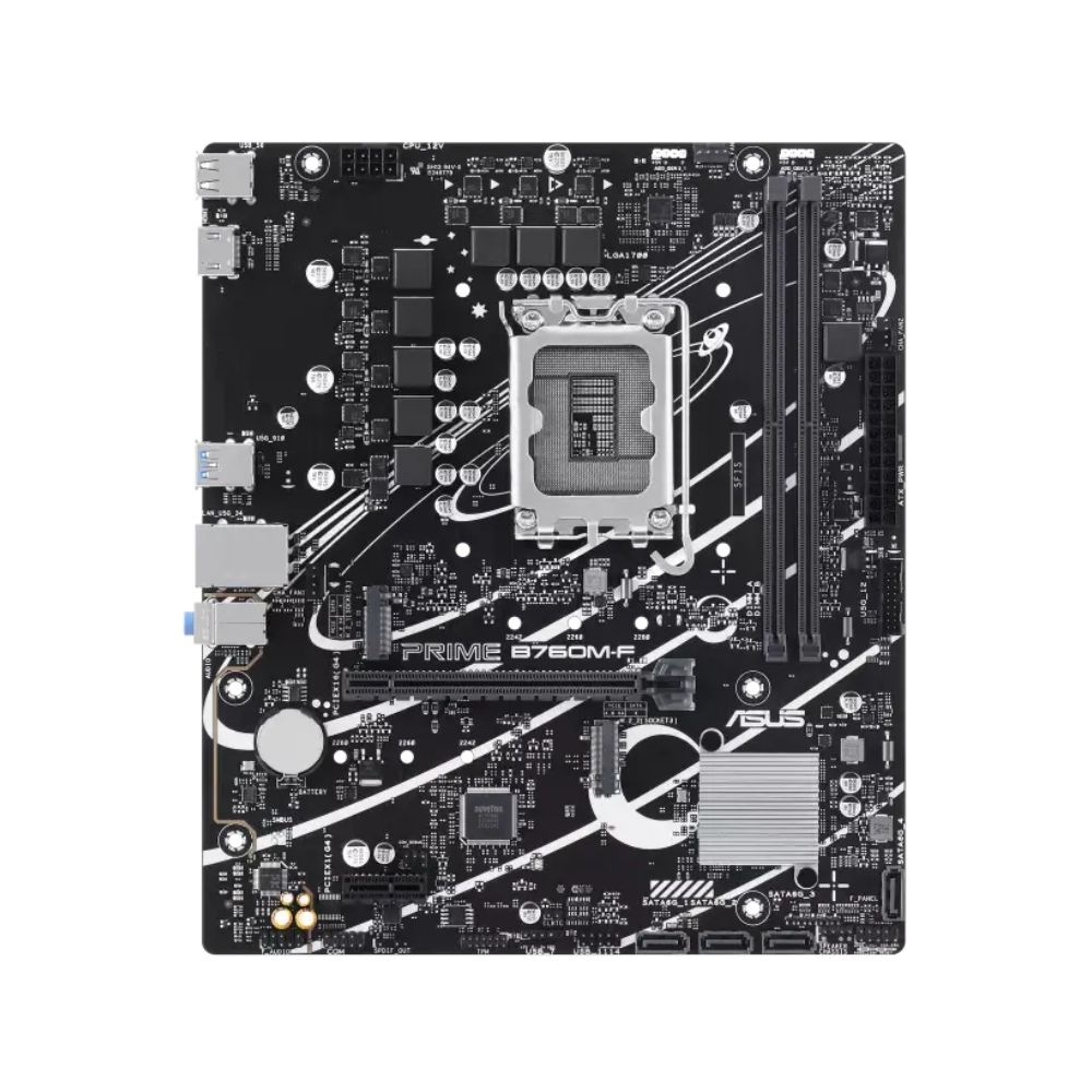 Купить Сист.плата ASUS PRIME B760M-F, B760,  1700, 2xDDR5, PCI-E x16, PCI-E x1, 2xM2, SATA, DP, HDMI, BOX в Алматы