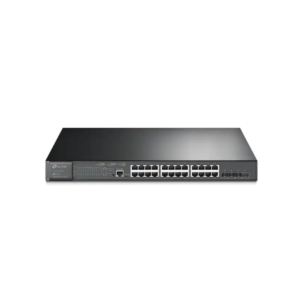 Купить Коммутатор PoE+ управляемый GbE 24-портовый Tp-Link SG3428XMP <JetStream&trade; 24 порта GbE 802.3af/at (max 30W на порт), 4 слота SFP+ 10 Гбит/с, коммутационная матрица 128Gbps, консольный порт управления, бюджет мощности PoE 384W, интеграция с Omada SDN> в Алматы