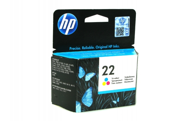 Купить Tri-color Inkjet Print Cartridge №22 for Deskjet F2180/F380/F4180/4355/1410/J5520/3940/D246, 5 ml, up to 165 pages. в Алматы