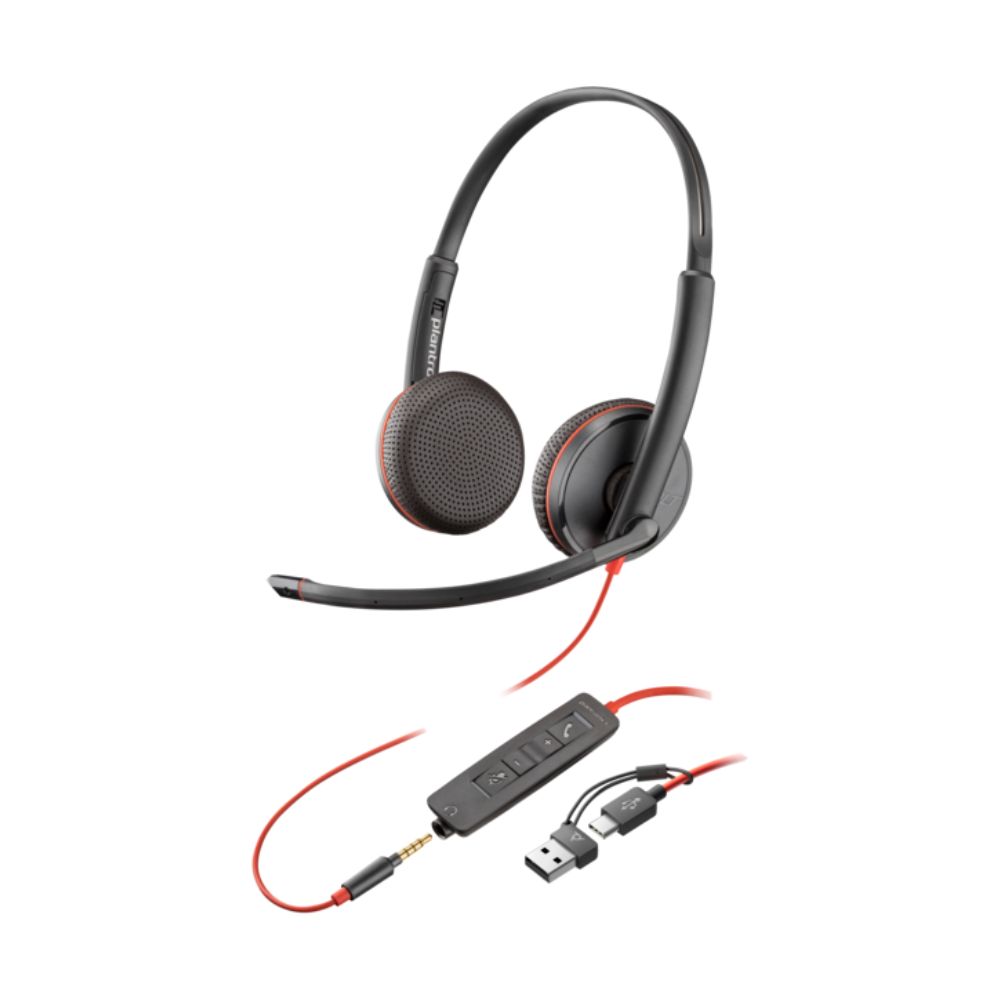 Купить Наушники Poly BW 3225 USB-C HS +USB- C/A (Bulk) (8X229A6) в Алматы